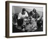 Doctor Relaxes with Ambulance Staff-null-Framed Photographic Print
