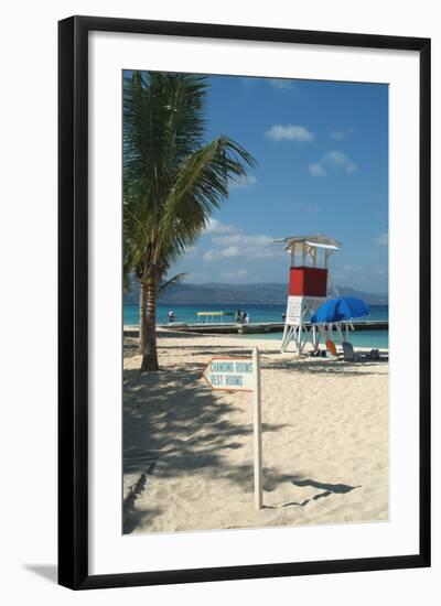 Doctor's Cave Beach, Montego Bay, Jamaica, West Indies, Caribbean, Central America-Ethel Davies-Framed Photographic Print