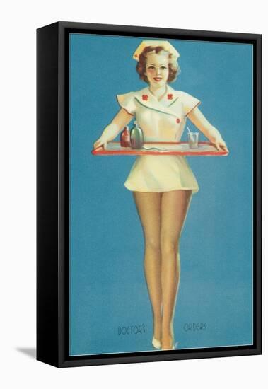 Doctor's Orders, Nurse with Tray-null-Framed Stretched Canvas