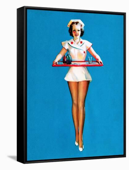 Doctor's Orders Pin-Up 1939-Gil Elvgren-Framed Stretched Canvas