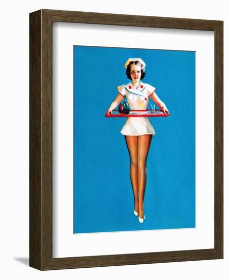 Doctor's Orders Pin-Up 1939-Gil Elvgren-Framed Art Print