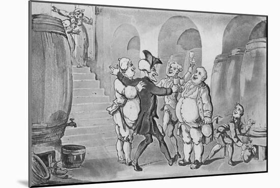 'Doctor Syntax Made Free of the Cellar', 1817-Thomas Rowlandson-Mounted Giclee Print