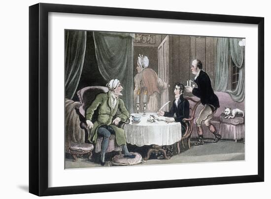 Doctor Syntax Making His Will, C1816-Thomas Rowlandson-Framed Giclee Print