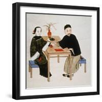 Doctor Taking Pulse-null-Framed Giclee Print