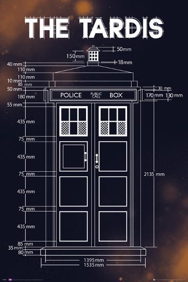 Doctor Who - Tardis Plans-null-Lamina Framed Poster