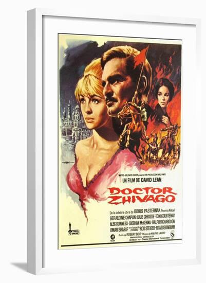 Doctor Zhivago, Spanish Movie Poster, 1965-null-Framed Art Print