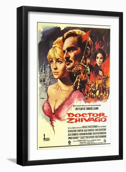 Doctor Zhivago, Spanish Movie Poster, 1965-null-Framed Art Print