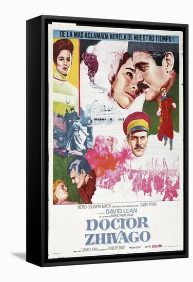 Doctor Zhivago, Spanish Movie Poster, 1965-null-Framed Stretched Canvas