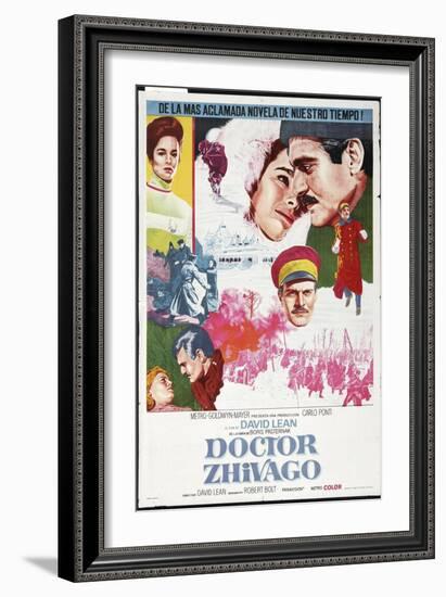 Doctor Zhivago, Spanish Movie Poster, 1965-null-Framed Art Print