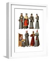 Doctors and Servants, 14th-16th Century-Edward May-Framed Giclee Print