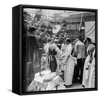 Doctors and Spectators Watching Operation Being Performed at Charing Cross Hospital-null-Framed Stretched Canvas