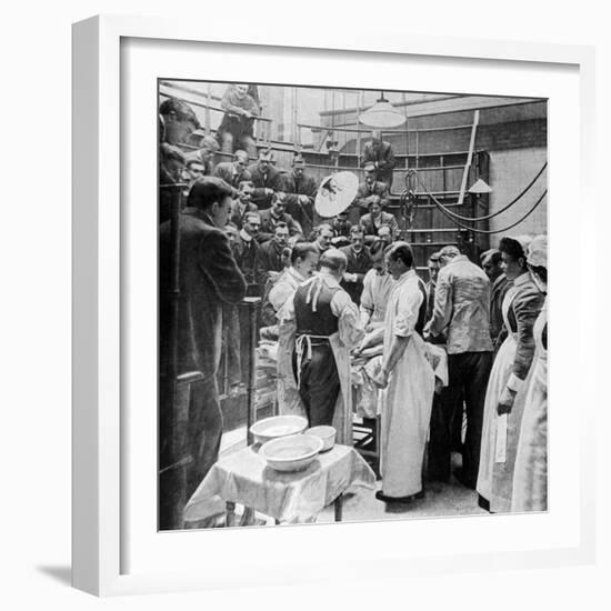 Doctors and Spectators Watching Operation Being Performed at Charing Cross Hospital-null-Framed Photographic Print