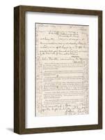 Document Transcribed by Sir John Franklin Stating That H.M.S Erebus and Terror Wintered in the Ice-null-Framed Photographic Print