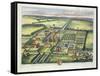 Doddington in the County of Lincoln Engraved by Johannes Kip (C.1652-1722)-Leonard Knyff-Framed Stretched Canvas