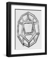 Dodecahedron, from "De Divina Proportione" by Luca Pacioli, Published 1509, Venice-Leonardo da Vinci-Framed Giclee Print