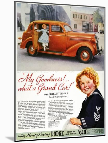 Dodge Automobile Ad, 1936-null-Mounted Giclee Print