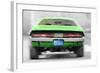 Dodge Challenger Rear Watercolor-NaxArt-Framed Art Print