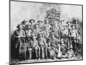 Dodge City Cow-Boy Band with Instruments Photograph - St. Louis, MO-Lantern Press-Mounted Art Print