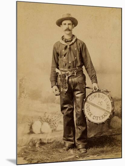 Dodge City Drummer-null-Mounted Art Print