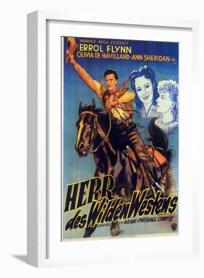 Dodge City, German Movie Poster, 1939-null-Framed Art Print