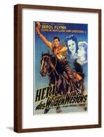 Dodge City, German Movie Poster, 1939-null-Framed Art Print