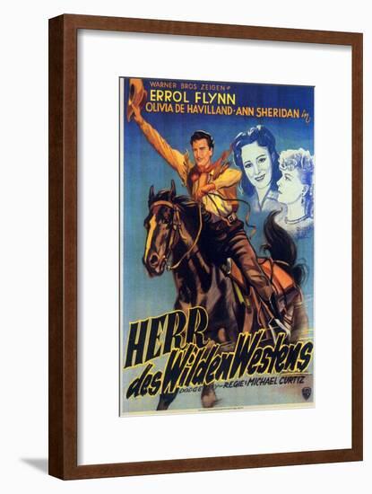 Dodge City, German Movie Poster, 1939-null-Framed Art Print