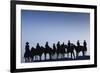 Dodge City Sign with Cowboy Silhouettes, Kansas, USA-Walter Bibikow-Framed Photographic Print