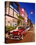 Dodge Classic Car on Collins Avenue, Miami Beach in Miami, Florida, USA-null-Stretched Canvas