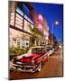 Dodge Classic Car on Collins Avenue, Miami Beach in Miami, Florida, USA-null-Mounted Art Print