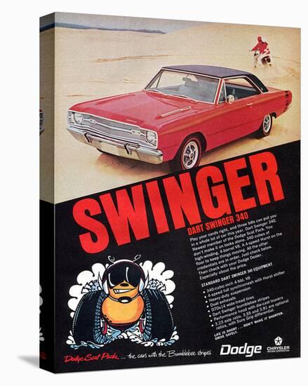Dodge Dart Swinger 340-null-Stretched Canvas