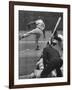 Dodger Don Newcombe Leaning with His Arm Cocked Back for the Pitch-null-Framed Premium Photographic Print