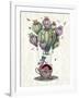 Dodo Balloon with Dragonflies-Fab Funky-Framed Art Print