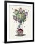 Dodo Balloon with Dragonflies-Fab Funky-Framed Art Print