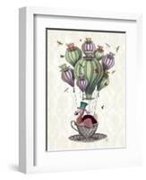 Dodo Balloon with Dragonflies-Fab Funky-Framed Art Print