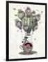 Dodo Balloon with Dragonflies-Fab Funky-Framed Art Print