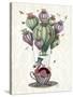 Dodo Balloon with Dragonflies-Fab Funky-Stretched Canvas