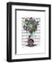 Dodo in Teacup with Dragonflies-Fab Funky-Framed Art Print