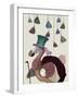 Dodo with Hanging Teacups-Fab Funky-Framed Art Print