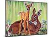 "Doe and Fawn in Forest," June 1, 1940-Paul Bransom-Mounted Giclee Print