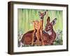 "Doe and Fawn in Forest," June 1, 1940-Paul Bransom-Framed Giclee Print