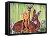 "Doe and Fawn in Forest," June 1, 1940-Paul Bransom-Framed Stretched Canvas