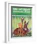 "Doe and Fawn in Forest," Saturday Evening Post Cover, June 1, 1940-Paul Bransom-Framed Giclee Print