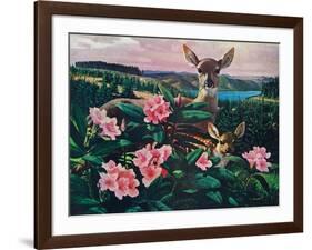 Doe and Fawn-Stan Galli-Framed Giclee Print