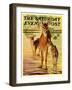 "Doe and Fawns," Saturday Evening Post Cover, April 29, 1933-Jack Murray-Framed Premium Giclee Print