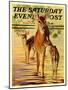 "Doe and Fawns," Saturday Evening Post Cover, April 29, 1933-Jack Murray-Mounted Premium Giclee Print