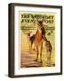 "Doe and Fawns," Saturday Evening Post Cover, April 29, 1933-Jack Murray-Framed Giclee Print