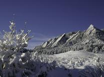 Winterscene of the Flatirons in Boulder, Colorado-Dörte Pietron-Photographic Print