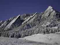 Winterscene of the Flatirons in Boulder, Colorado-Dörte Pietron-Laminated Photographic Print