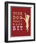 Doesn't Know Sit-Dog is Good-Framed Art Print