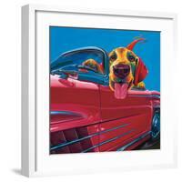 Dog About Town-Ron Burns-Framed Art Print